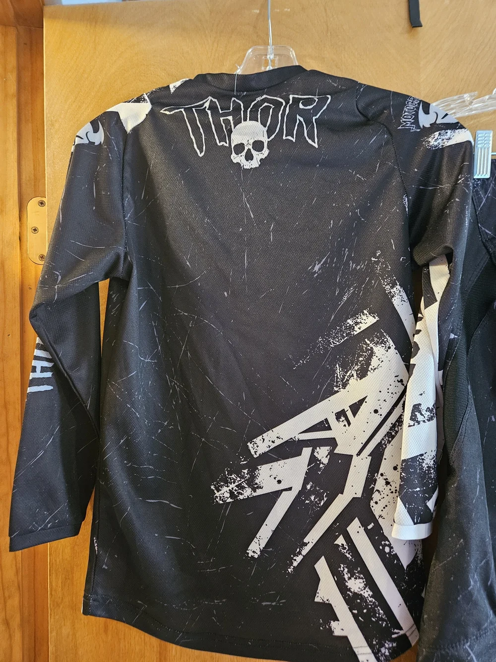 thor Black & White Skull Kids Motocross Gear Set